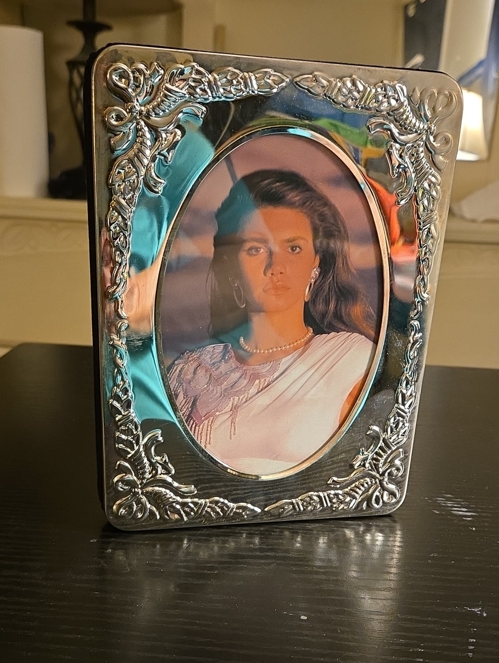 Source Unknown Ornate Silver Metal Picture Frame